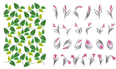 Leaves And Flowers clipart