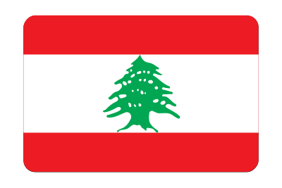 Lebanon flag (bevelled) clipart