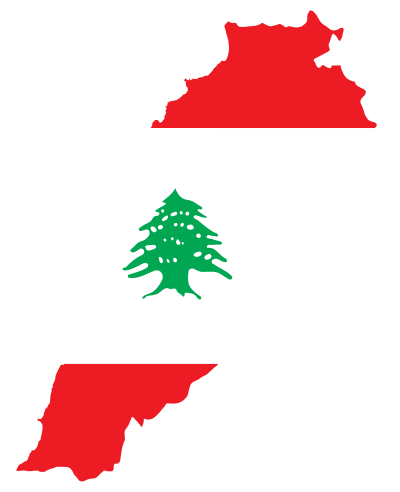 Lebanon Map Flag clipart