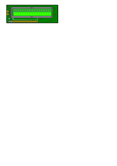 LED Display on PCB clipart