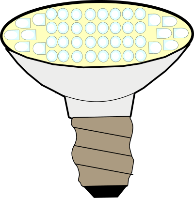 LED lightbulb clipart