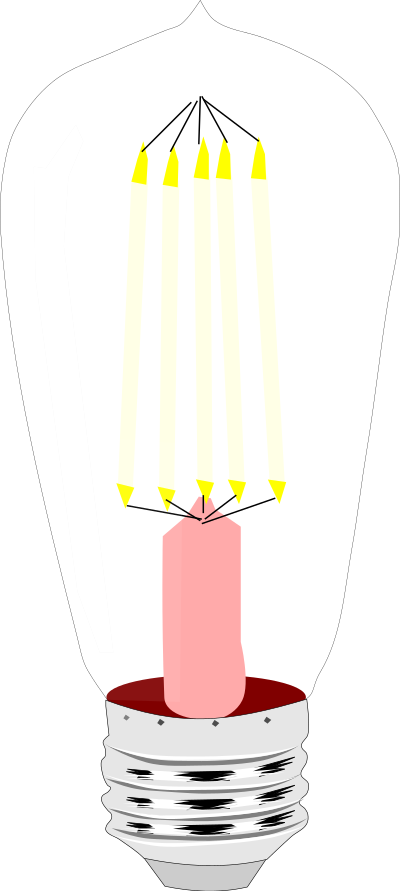 LED lightbulb clipart