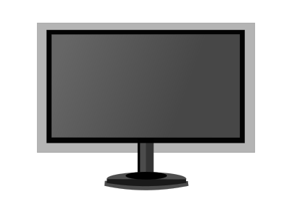LED Monitor - Grey screen clipart