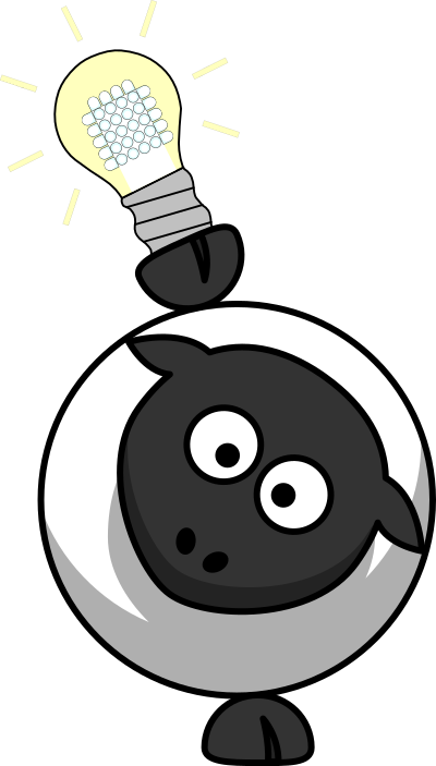 LED sheep clipart