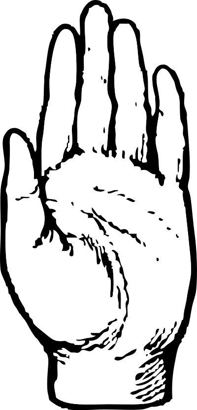 Left hand clipart