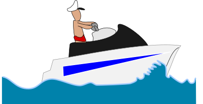Leisure Boat sketched clipart