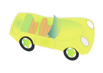 Lemon car for summer clipart