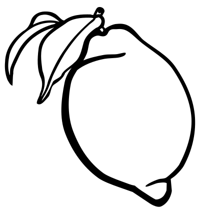 Lemon -lineart clipart