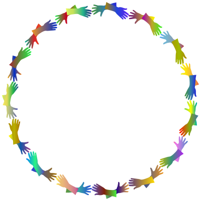 Lend A Helping Hand Polyprismatic clipart