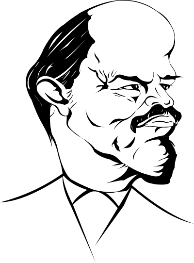 Lenin Caricature 1 clipart