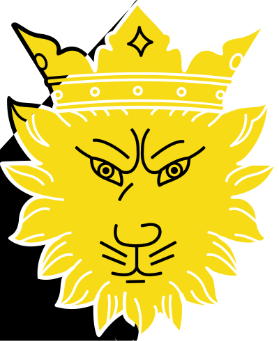 Leopard head with crown clipart