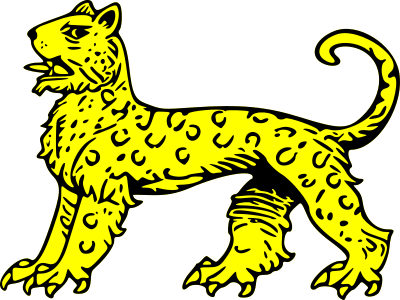 Leopard passant clipart