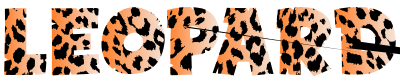 Leopard Typography 2 No Stroke clipart