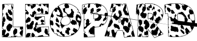 Leopard Typography clipart