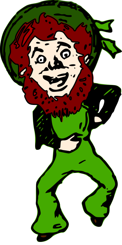 Leprechaun In Colour clipart