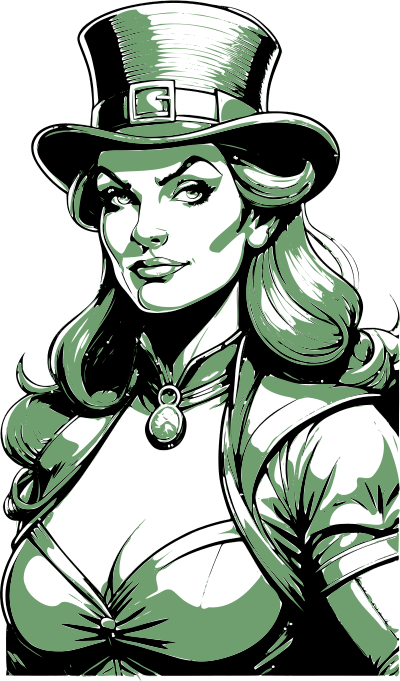 Leprechaun lady clipart