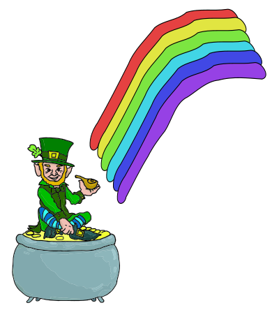Leprechaun - Rainbow Remix clipart