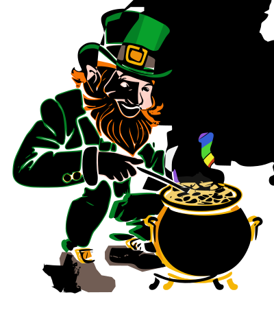 Leprechaun with a Pot of Gold clipart