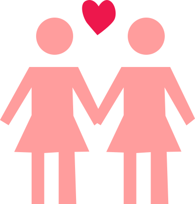 Lesbian couple clipart