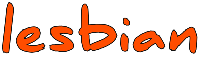 Lesbian pride orange text clipart