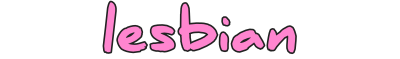 Lesbian word in pink text clipart