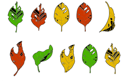 Less Than Perfect Autumn Leaves clipart