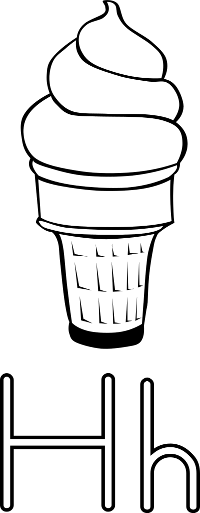 letra H de Helado clipart