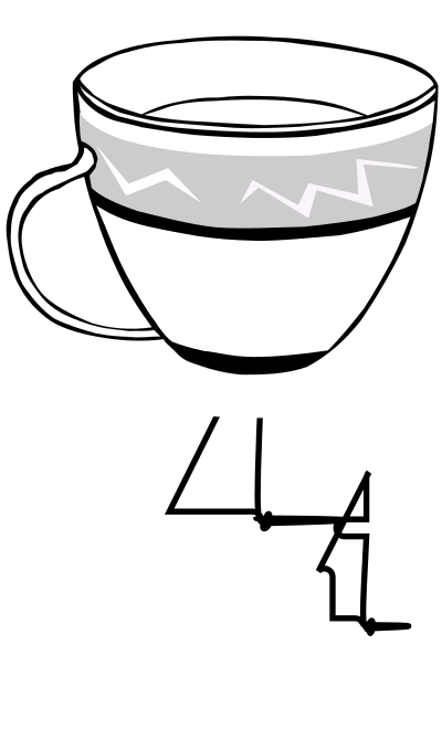 Letra T de taza clipart