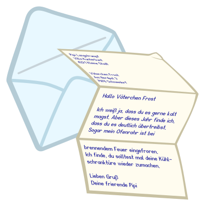 Letter - coloured clipart