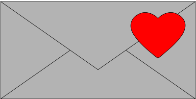 Letter & hart + tutorial clipart
