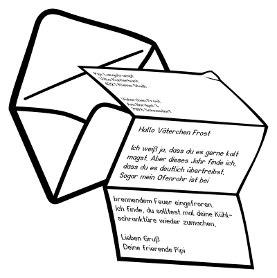 Letter - lineart clipart
