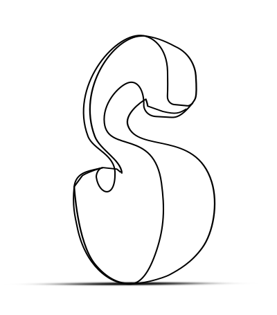 Letter S in 3D clipart