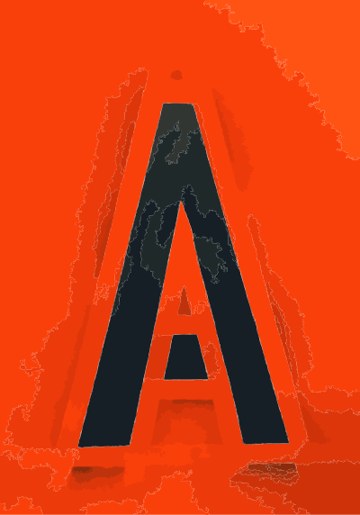 Letter Stencil Alphabet A Color clipart
