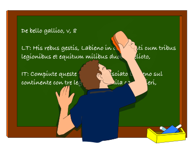 LEZIONE DI LATINO ALLA LAVAGNA clipart