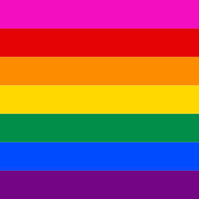 LGBT gay pride flag with original pink square clipart