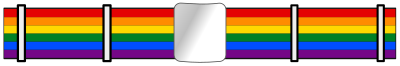 LGBT gay pride rainbow belt in 6 colors clipart