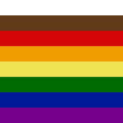 LGBT+ poc progress pride black brown square clipart