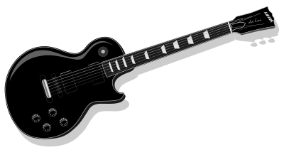 LP Guitar black clipart