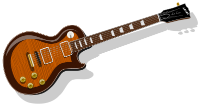 LP Guitar with flametopfinish clipart