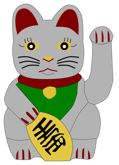 Lucky Beckoning Cat clipart
