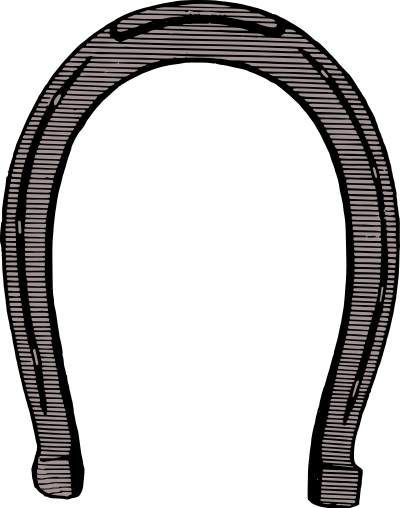 Lucky Horse Shoe - Colour clipart