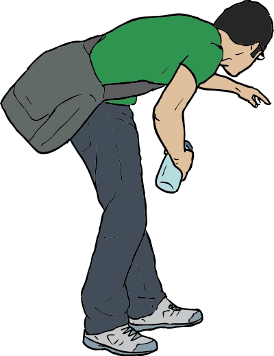Luke Lamborn Reaching Down clipart