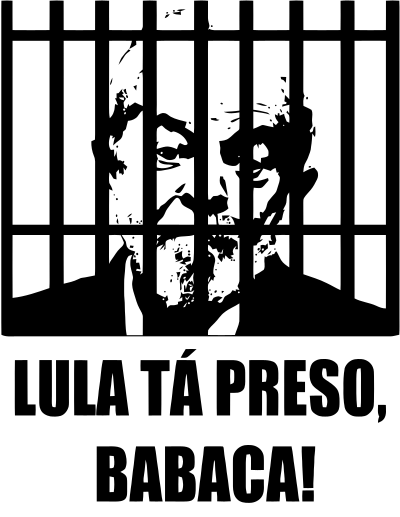 Lula's in jail, asshole! clipart