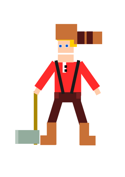 Lumberjack character clipart