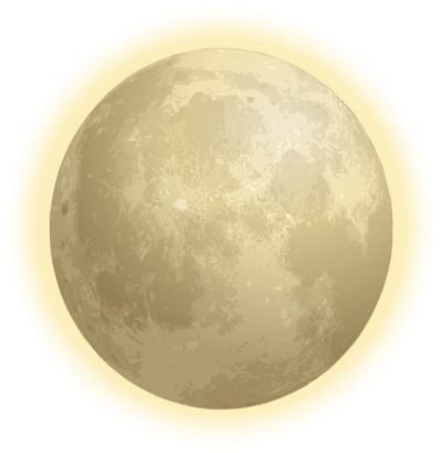 Luna with halo clipart