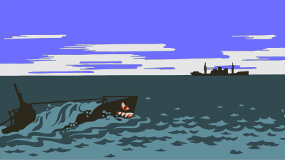 Lurking submarine clipart