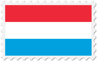 Luxembourg flag stamp clipart