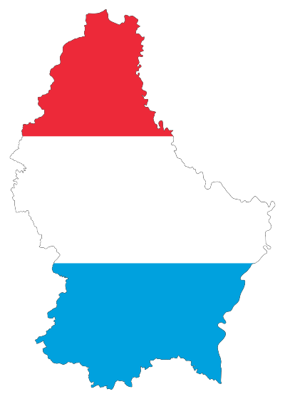 Luxembourg Map Flag With Stroke clipart
