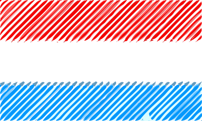 Luxemburg flag linear clipart