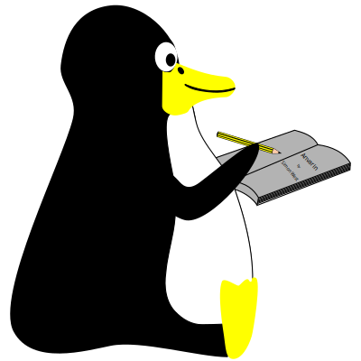 LymeSimon Tux Writer clipart